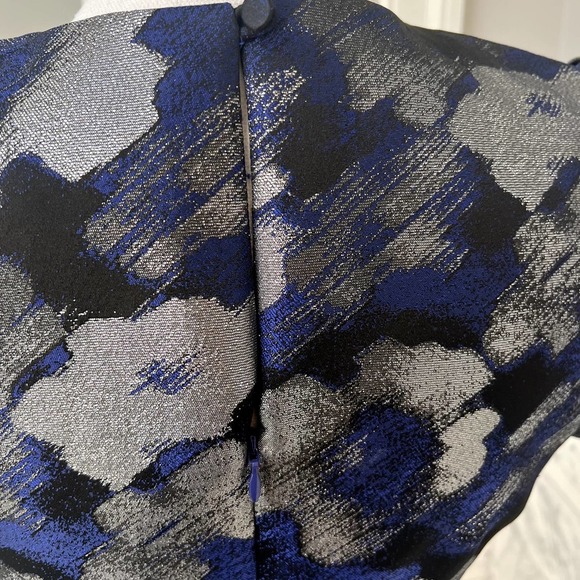 Milly Atalie Brush Metallic Floral Jacquard Mini Dress NWT Size 4 - Picture 5 of 6